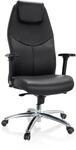 hjh OFFICE Profi Chefsessel FERRARA Leder mit Armlehnen (h&ouml;henverstellbar)