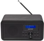 Denver DAB-30 DAB+/FM-Radio&ndash; Dual-Alarm-Wecker, Holz, schwarz