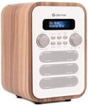 Denver DAB-48 DAB+/ FM-Radio mit Bluetooth, Holzdesign, dunkelgrau