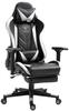 Gaming Stuhl mit Fußstütze und ergonomsichen 4D-Armlehnen gaming chair in