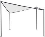 Sonnensegel Pavillon ORLANDO 3,5x3,5 Meter mit Plane PVC-bechichtet weiss