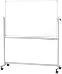 MAUL mobiles Whiteboard MAULstandard, drehbar, Emaille - 90 x 120 cm