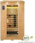 Artsauna Infrarotkabine Oslo mit Triplex-Heizsystem 2 Personen Hemlock Holz 120