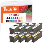 Peach L100 XLBK/C/M/Y 4 Druckerpatronen XL (2*bk, c/m/y) ersetzt Lexmark No.