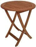 Klapptisch RIO 65cm rund, Eukalyptus ge&ouml;lt