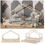 VITALISPA Kinderbett DESIGN Hausbett&nbsp;G&auml;stebett Lattenrost&nbsp;Natur 90x200 Schublade