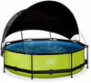 EXIT Frame Pool ø300x76cm mit Filterpumpe und Sonnensegel, versch Ausführungen