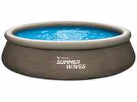 Summer Waves Quick Pool 396x84 cm, rattan braun