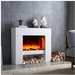 BALDERIA Elektrokamin Naran - Standkamin mit Heizung 2000 W, weiss