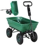 Miweba Bollerwagen Dumper, verriegelbare Kippfunktion, robuste PP-Wanne,