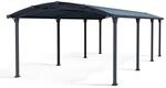 Canopia Arcadia Carport aus Aluminium 3,6 x 8,6 m in Grau