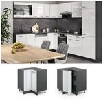 VICCO K&uuml;chenschrank Unterschrank Eckunterschrank 87 cm R-Line Anthrazit