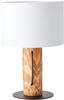 BRILLIANT Lampe, Jimena Tischleuchte kiefer gebeizt, Holz/Textil, 1x A60, E27,