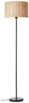 BRILLIANT Lampe, Wimea Standleuchte schwarz/natur, 1x A60, E27, 52W, Mit Fu&szlig;schalter