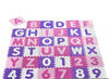 Juskys Kinder Puzzlematte Juna 36 Teile mit Buchstaben & Zahlen - rutschfest – rosa