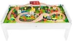 Coemo Spieltisch mit Holzeisenbahn Multifunktionstisch f&uuml;r Kinder