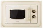 Victoria 20 Einbau-Mikrowelle, 20 l, 800 W, Grill: 1000 W, elfenbein Elfenbein