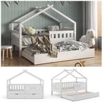VitaliSpa Design Kinderbett 160x80 Babybett Hausbett G&auml;stebett Lattenrost wei&szlig;