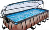 EXIT Frame Pool 540x250x100cm mit Sandfilterpumpe und Abdeckung, versch.