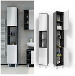 VICCO Badschrank Fynn 190 x 30 cm Anthrazit - Badezimmerschrank Hochschrank Schrank