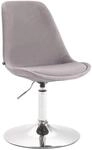 CLP Esszimmerstuhl Maverick Samt chrom - Farbe: grau, Gestellfarbe: chrom