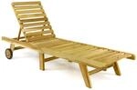 VCM Sonnenliege Gartenliege 200x57x34cm Liegestuhl Teakholz klappbar 