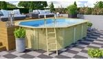 CHILLROI Achteckiger Massivholz Pool l&auml;nglich, 358 x 569 x 124 cm, Modell 4 