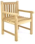 VCM Gartenstuhl Gartensessel Landhaus Style Teak Holz unbehandelt stilvoll 
