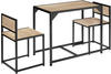 tectake® Sitzgruppe, 3-teilig, Industrial Style, mit höhenverstellbaren