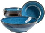 M&auml;ser Salatsch&uuml;ssel-Set, Keramik OSSIA K&ouml;nigsblau