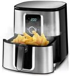 tectake&reg; Hei&szlig;luftfritteuse, 10,2 l, 1800 W, Timer und Temperatursteuerung,