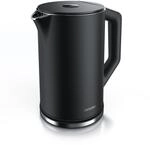 Arendo Wasserkocher, 1,5 Liter, 40-100 Grad Temperaturwahl, LED-Display, hochwetiger