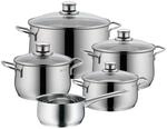 WMF Diadem Plus Topfset Induktion 5-teilig, Kochtopf Set mit Glasdeckel, Cromargan