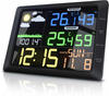 BEARWARE Wetterstation mit Außensensor, LCD Farbdisplay, Wettervorhersage,