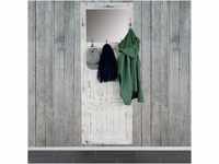 Garderobe Wandgarderobe mit Spiegel Wandhaken 180x65x7cm, Shabby-Look, Vintage ~