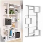 Vicco B&uuml;cherregal Raumteiler Standregal W&uuml;rfel wei&szlig; 9 F&auml;cher Wandregal Hochregal