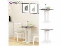 VICCO Esstisch EWERT Küchentisch Esszimmer Säulentisch weiß Sonoma Eiche 65x65