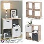 VICCO Raumteiler TETRA 4 F&auml;cher Eiche Sonoma B&uuml;cherregal W&uuml;rfelregal Standregal