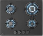 Firetale Gaskochfeld 4-flammig 60 cm Aluminium-Brenner inkl. Schlauch und
