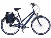 HAWK Citytrek Deluxe inkl. Tasche, Ocean Blue Damen 28 Zoll - Leichtes Fahrrad mit