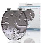 Sch&uuml;tte MDF WC Sitz GREY STEEL, Toilettendeckel mit Absenkautomatik Motiv