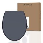 Sch&uuml;tte Duroplast WC Sitz ANTHRAZIT mit Absenkautomatik und Schnellverschluss