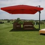 Ampelschirm MCW-A96, Gastronomie, 3x3m (&Oslash;4,24m) Polyester Alu/Stahl 23kg ~ Flap,