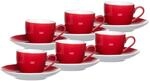 Ritzenhoff & Breker Espressotassen und -untertassen Doppio 80 ml 6er Set