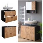 Vicco Waschtischunterschrank Badschrank Badezimmerschrank Irma Anthrazit Eiche 80 cm