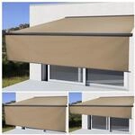 Elektrische Vollkassetten-Markise H124, 4x3m ausfahrbarer Volant ~ Polyester...