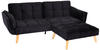 Schlafsofa MCW-K18 mit Ottomane, Couch Sofa Gästebett, Schlaffunktion 218x175cm ~