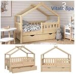VitaliSpa Design Kinderbett 140x70 Babybett Jugendbett mit Schublade Lattenrost