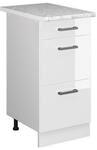 Vicco Schubladenunterschrank K&uuml;chenschrank K&uuml;chenzeile R-Line 40 cm Wei&szlig; Schublade