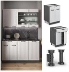 Vicco Schubunterschrank 60 cm FAME Line K&uuml;chenschrank K&uuml;chenzeile Landhaus Wei&szlig;